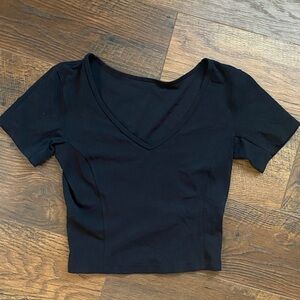 Lululemon Black Women's V-Neck Corset Crop Top NWOT